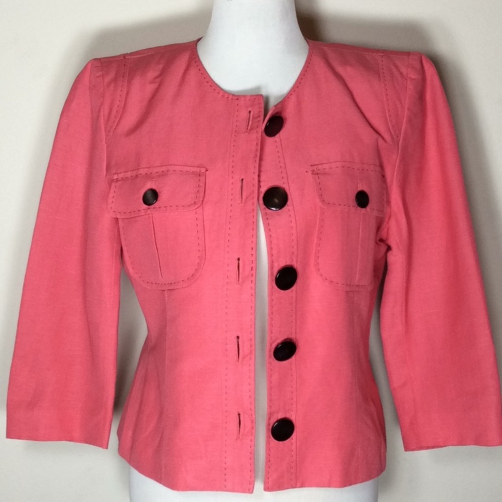 Fully Lined 5-Button Linen Blazer - image 1